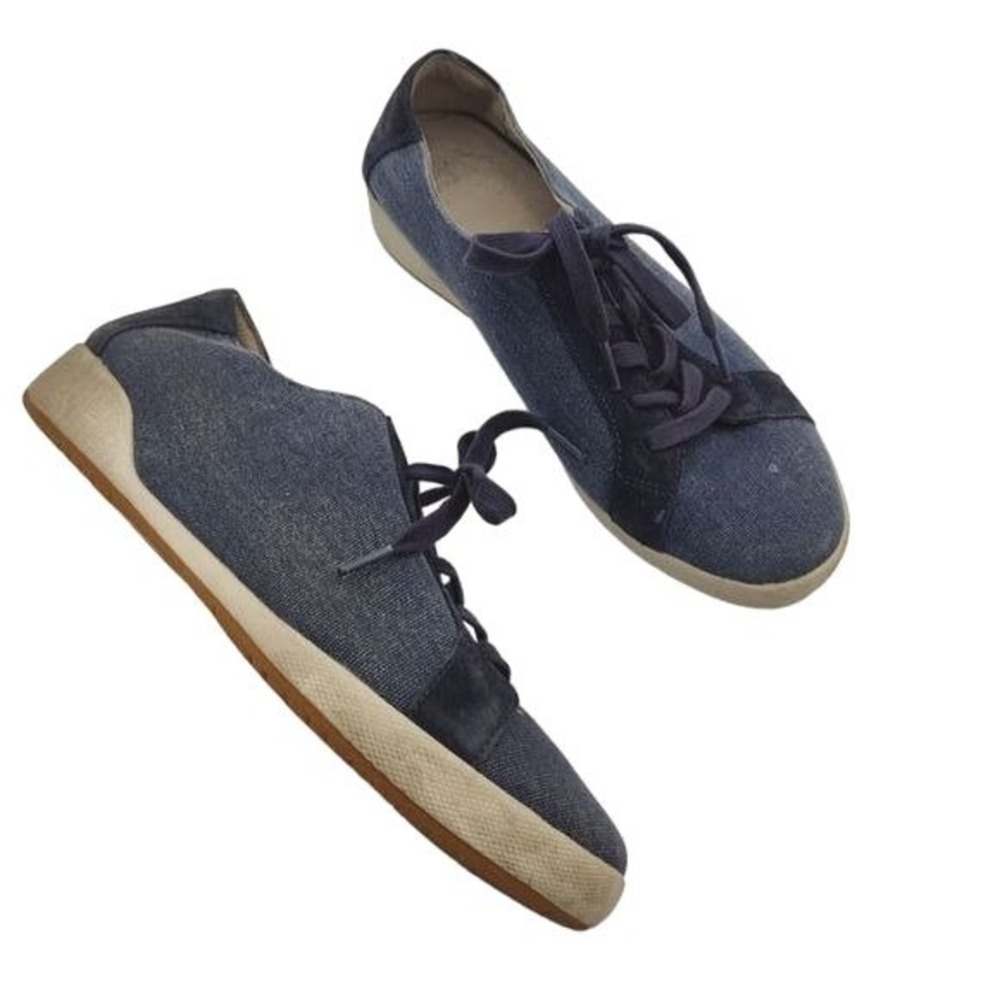 Dansko Minimalist Comfort Athletic Leather Denim Sneakers Shoe Lace Up 42 W12 M9